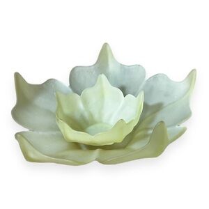 Viking Epic 13” Large Stockholm Frosted Yellow Lotus Petal Bowl Serving Set MCM